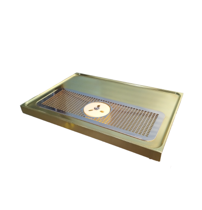 [OUTLET] Brass base + Drip tray with glass bather